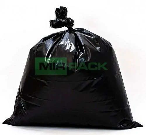 Мешки для мусора 180 л, 70 мкм, ПВД, 100 шт. черные, 2х слойные - Вид 1