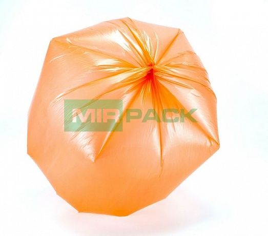 Мешки для мусора 35 л, 12 мкм, ПНД, в рулоне 30 штук, оранжевые, 50х64 см, EXTRA - Вид 2