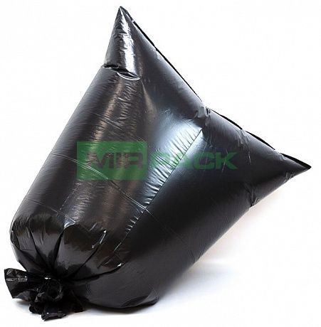 Мешки для мусора 240 литров, 50 мкм, ПВД, черные, упаковка 100 штук, 105х120 см - 2х слойные - Вид 5
